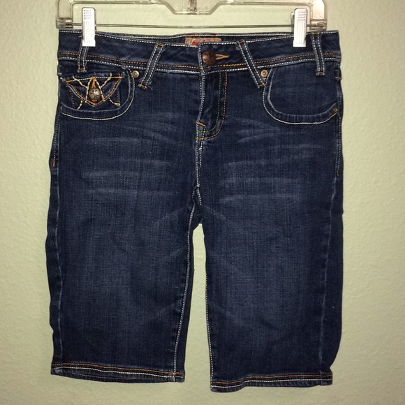Pants - Juniors size 5 blue denim Bermuda shorts